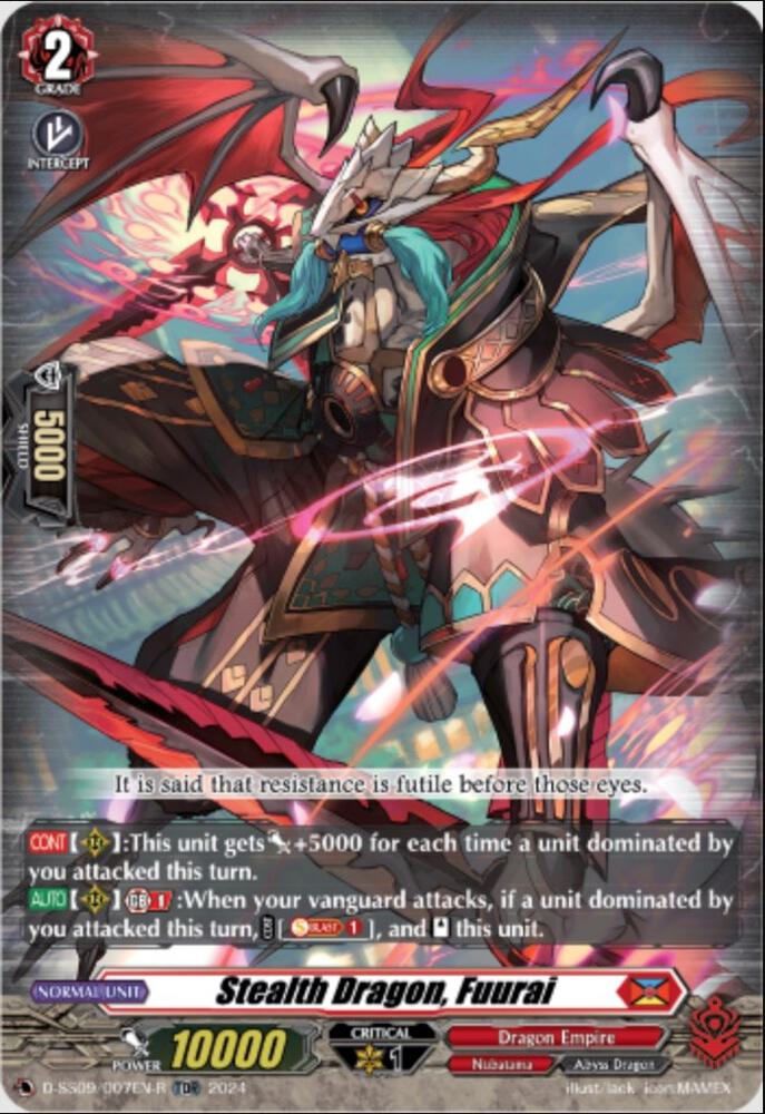 D-SS09/007EN-R Stealth Dragon, Fuurai (Foil) TDR Dseries