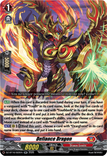 DZ-BT16/022EN Defiance Dragon RR DZBT16