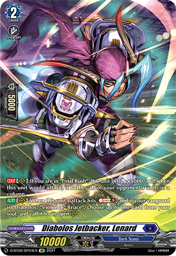 D-BT02/SP04EN Diabolos Jetbacker, Lenard SP