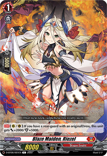 D-BT06/061EN Blaze Maiden, Riezel C