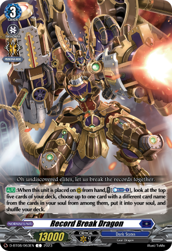 D-BT08/063EN Record Break Dragon C