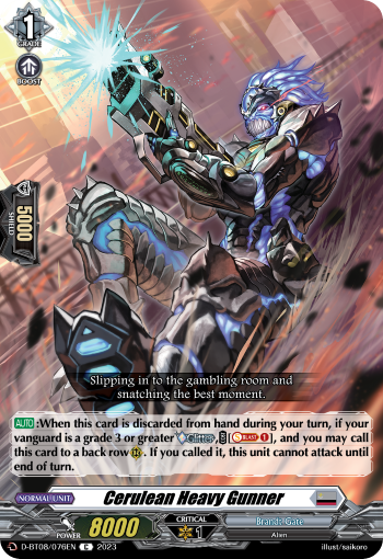 D-BT08/076EN Cerulean Heavy Gunner C