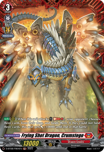 D-BT08/FR04EN Frying Shot Dragon, Crumstego FR