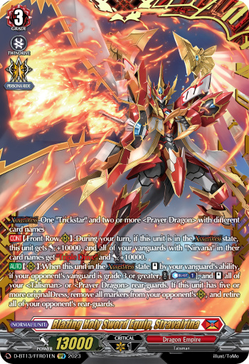 D-BT13/FRR01EN Blazing Holy Sword Equip, Stravairina FFR