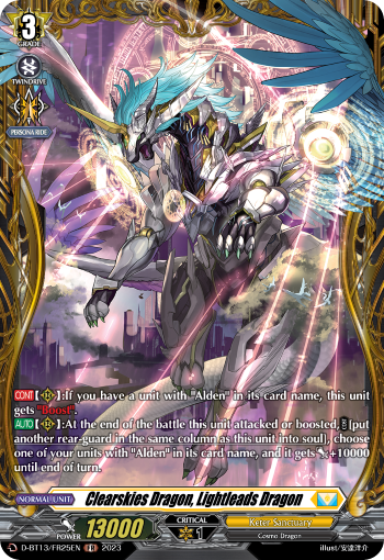 D-BT13/FR25EN Clearskies Dragon, Lightleads Dragon FR