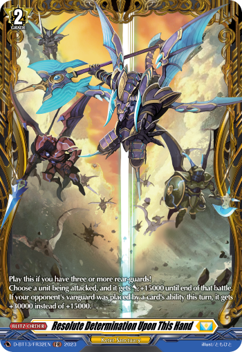D-BT13/FR32EN Resolute Determination Upon This Hand FR