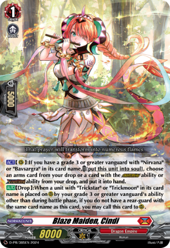 D-PR/385EN Blaze Maiden, Cindi PR