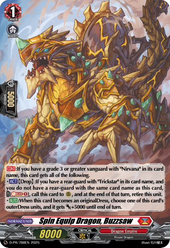 D-PR/788EN Spin Equip Dragon, Buzzsaw PR (Foil) Dseries