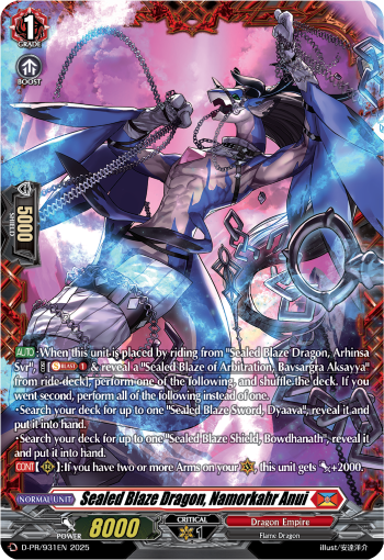 D-PR/931EN Sealed Blaze Dragon, Namorkahr Anui PR Dseries