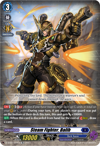 D-SS03/005EN Steam Fighter, Balih TD