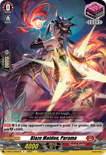 D-SS12/093EN Blaze Maiden, Parama R Dseries