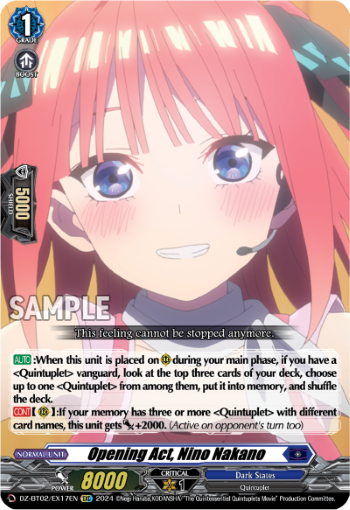 DZ-BT02/EX17EN Opening Act, Nino Nakano EXC