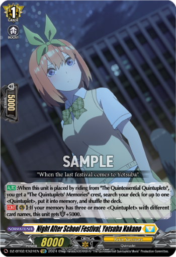 DZ-BT02/EX24EN Night After School Festival, Yotsuba Nakano EXC