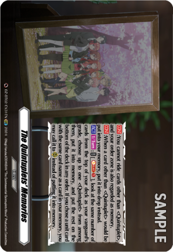 DZ-BT02/EX31EN The Quintuplets' Memories EXC