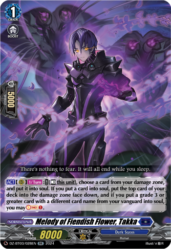 DZ-BT03/028EN Melody of the Fiendish Flower, Tacca RR DZBT03