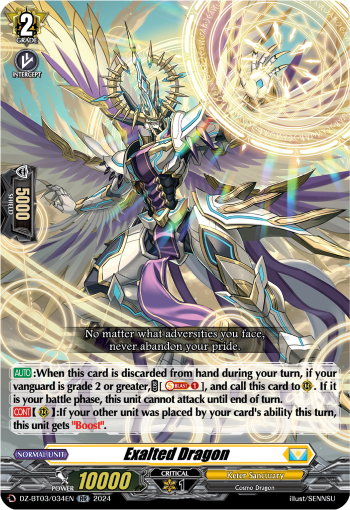 DZ-BT03/034EN Exalted Dragon RR DZBT03