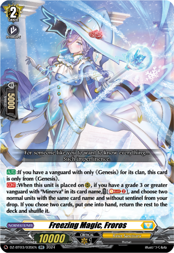 DZ-BT03/035EN Freezing Magic, Froros RR DZBT03