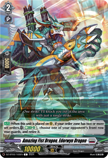 DZ-BT03/103EN Amazing Fist Dragon, Edorwyn Dragon C DZBT03