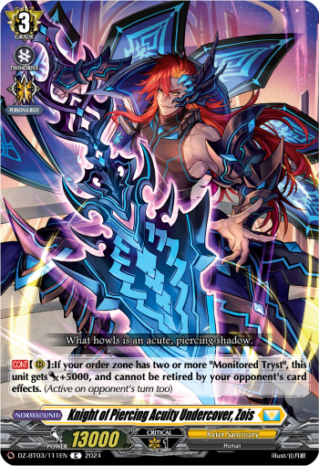 DZ-BT03/111EN Knight of Piercing Acuity Undercover, Zois C DZBT03