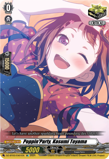 DZ-BT03/EX01EN Poppin'Party, Kasumi Toyama EX DZBT03