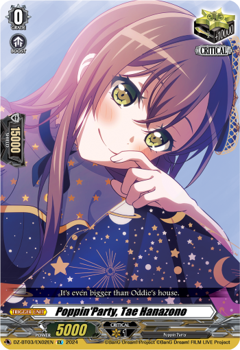 DZ-BT03/EX02EN Poppin'Party, Tae Hanazono EX DZBT03