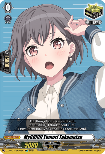 DZ-BT03/EX36EN MyGO!!!!! Tomori Takamatsu EX DZBT03