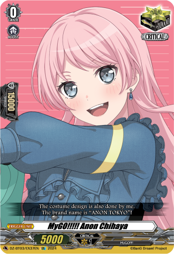 DZ-BT03/EX37EN MyGO!!!!! Anon Chihaya EX DZBT03