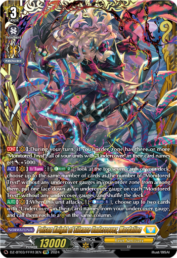 DZ-BT03/FFR13EN Poison Knight of Silence Undercover, Mordalion FFR DZBT03