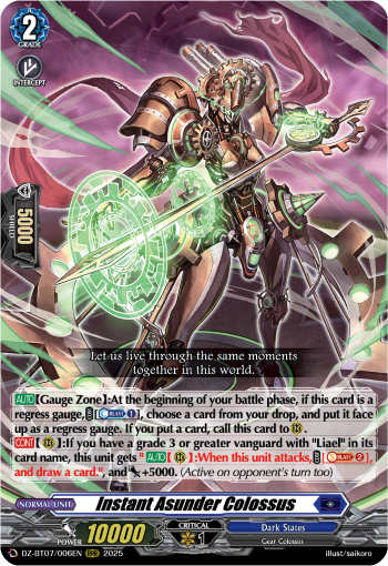 DZ-BT07/006EN Instant Asunder Colossus RRR