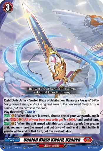 DZ-BT07/033EN Sealed Blaze Sword, Dyaava RR