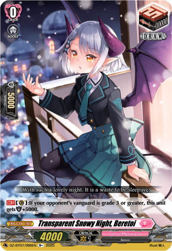 DZ-BT07/066EN Transparent Snowy Night, Beretoi R+