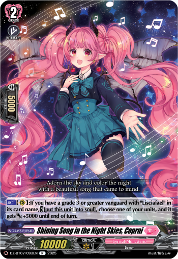 DZ-BT07/093EN Shining Song in the Night Skies, Coprni R