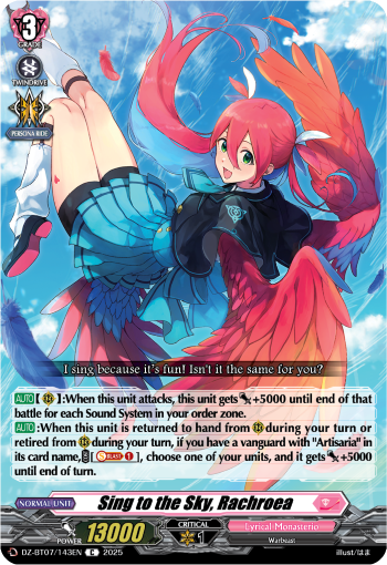 DZ-BT07/143EN Sing to the Sky, Rachroea C