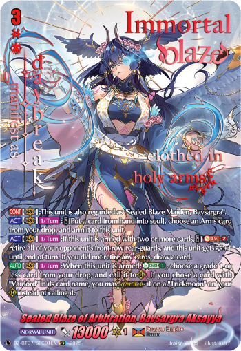 DZ-BT07/SEC01EN Sealed Blaze of Arbitration, Bavsargra Aksayya SEC