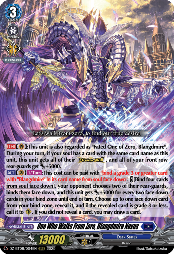 DZ-BT08/004EN One Who Walks From Zero, Blangdmire Nexus RRR DZBT08