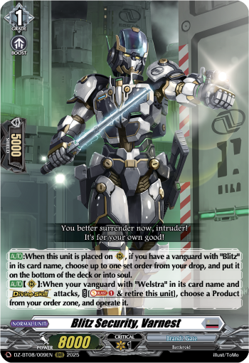 DZ-BT08/009EN Blitz Security, Varnest RRR DZBT08