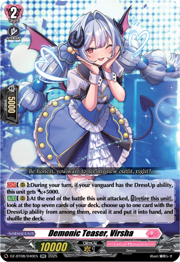 DZ-BT08/040EN Demonic Teaser, Virsha RR DZBT08