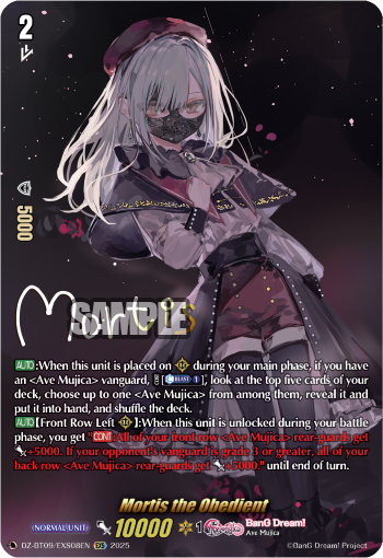 DZ-BT09/EXS08EN Mortis the Obedient EXS DZBT09