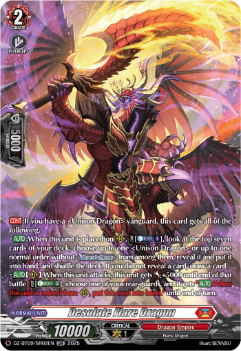 DZ-BT09/SR02EN Desolate Flare Dragon SR DZBT09
