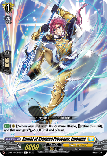DZ-BT10/099EN Knight of Glorious Presence, Emeraus C DZBT10