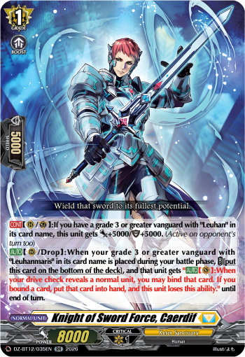 DZ-BT12/035EN Knight of Sword Force, Caerdif RR DZBT12