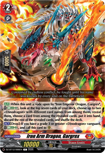 DZ-BT12/066EN Iron Arm Dragon, Gargrex C DZBT12
