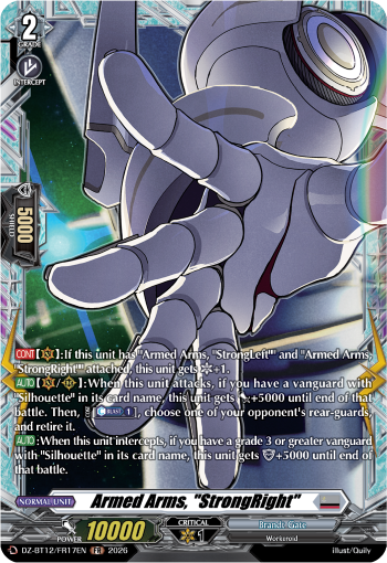 DZ-BT12/FR17EN Armed Arms, "StrongRight" FR DZBT12