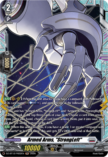 DZ-BT12/FR22EN Armed Arms, "StrongLeft" FR DZBT12