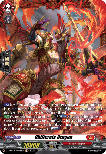 DZ-BT14/FR02EN Obliterate Dragon FR DZBT14