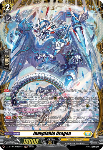 DZ-BT14/FR26EN Inexpiable Dragon FR DZBT14