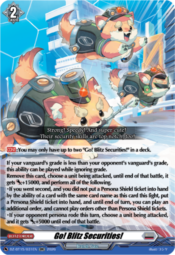DZ-BT15/031EN Go! Blitz Securities! RR DZBT15