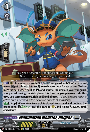 DZ-SS11/Re17EN Examination Monster, Imigrar DZSS11