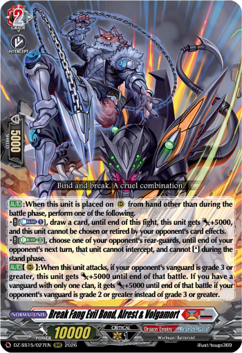 DZ-SS15/027EN Break Fang Evil Bond, Alrest & Volgamort RRR DZSS15