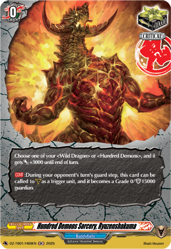 DZ-TB01/H69EN Hundred Demons Sorcery, Ryuzenshakuma H DZTB01